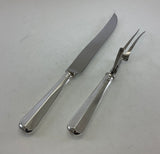 The Finest, Silver Plated Pair Carving Set, Carving Fork & Carving Knife, Rattail .
