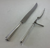 The Finest, Silver Plated Pair Carving Set, Carving Fork & Carving Knife, Rattail .