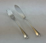 A Set of Fish : Fish Eaters & Fish Servers, 26 + 12 Spoons = 38 pieces, Rattail
