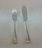 The Finest, Silver Plated 1 Pair Fish Eaters, Fish Fork & Fish Knife, Rattail.