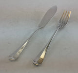 The Finest, Silver Set of 12 Pair Fish Eaters, Fish Forks & Fish Knives, Rattail .