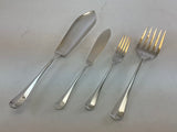 The Finest, Silver Set of 12 Pair Fish Eaters, Fish Forks & Fish Knives, Rattail .
