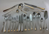 Complete European Cutlery Set for 12, including Fish Eaters & Serving Pieces 132 pieces. 