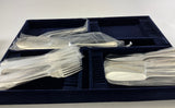 The Finest, Silver Set of 12 Pair Fish Eaters, Fish Forks & Fish Knives, Rattail .