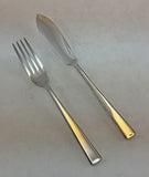 The Finest, Silver Plated 1 Pair Fish Eaters, Fish Fork &amp; Fish Knife, Leighton.
