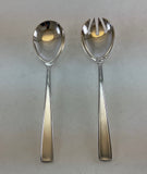 The Finest, Silver Plated Pair Salad Servers, Salad Spoon & Salad Fork, Leighton.