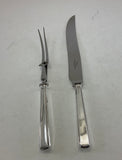 The Finest, Silver Plated Pair Carving Set, Carving Fork & Carving Knife, Leighton.