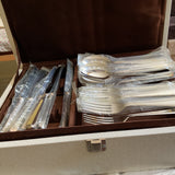 "Silver Flatware,72 Pieces Set , Leighton. "