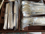 "Silver Flatware,72 Pieces Set , Leighton. "