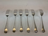 Silver Set 6- Seven Piece Place-Setting, 42 Pieces Rattail.