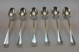 Silver Set 6- Seven Piece Place-Setting, 42 Pieces Rattail.