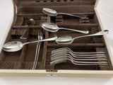 Silver Set 6- Seven Piece Place-Setting, 42 Pieces Rattail.