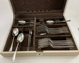 Silver Set 6- Seven Piece Place-Setting, 42 Pieces Rattail.