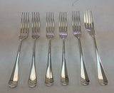 Silver Set 6- Seven Piece Place-Setting, 42 Pieces Rattail.