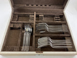 Silver Set 6- Seven Piece Place-Setting, 42 Pieces Rattail.