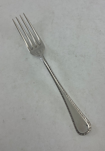 The Finest, Silver Plated Dessert/Salad Fork,&nbsp;Feather Edge.