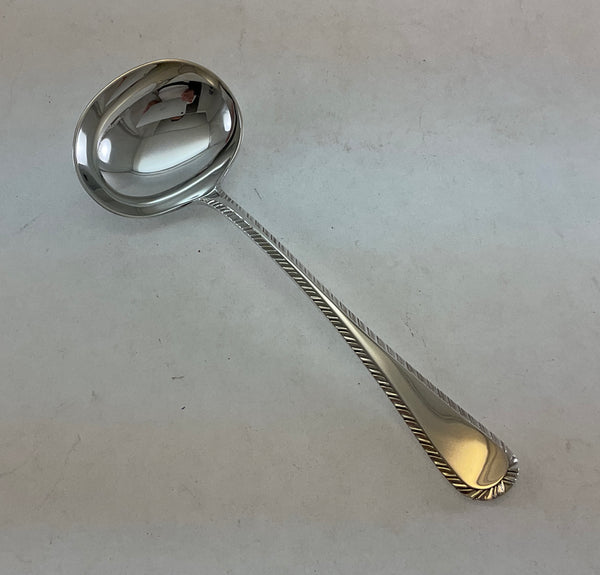 The Finest, Silver Plated Sauce/Gravy Ladle, Feather Edge.