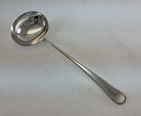 The Finest, Silver Plated Soup Ladle, Feather Edge.