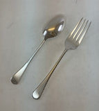 Complete Cutlery Set for 12, including Fish Eaters & Serving Pieces, Feather Edge
