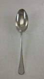 Pair Large Serving Spoon & Fork, Feather Edge.