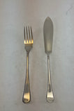 The Finest, Silver Plated 1 Pair Fish Eaters, Fish Fork & Fish Knife, Feather Edge.