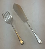 The Finest, Silver Plated Pair Fish Servers, Fish Serving Fork & Fish Serving Knife, Feather Edge.