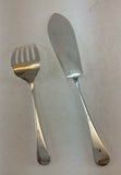 The Finest, Silver Plated Pair Fish Servers, Fish Serving Fork & Fish Serving Knife, Feather Edge.