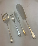 The Finest, Silver Plated 1 Pair Fish Eaters, Fish Fork & Fish Knife, Feather Edge.