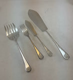 Complete Cutlery Set for 12, including Fish Eaters & Serving Pieces, Feather Edge