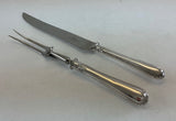 The Finest, Silver Plated Pair Carving Set, Carving Fork & Carving Knife, Feather Edge.