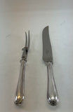The Finest, Silver Plated Pair Carving Set, Carving Fork & Carving Knife, Feather Edge.