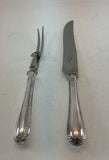 The Finest, Silver Plated Pair Carving Set, Carving Fork & Carving Knife, Feather Edge.