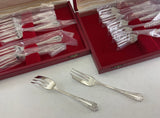 Silver Plated Set of 12 Pastry Forks, La Regence