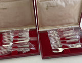 Silver Plated Set of 12 Pastry Forks, La Regence
