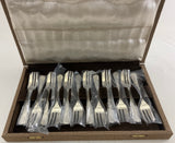 Silver Plated 12 Pastry Forks Set , La Regence
