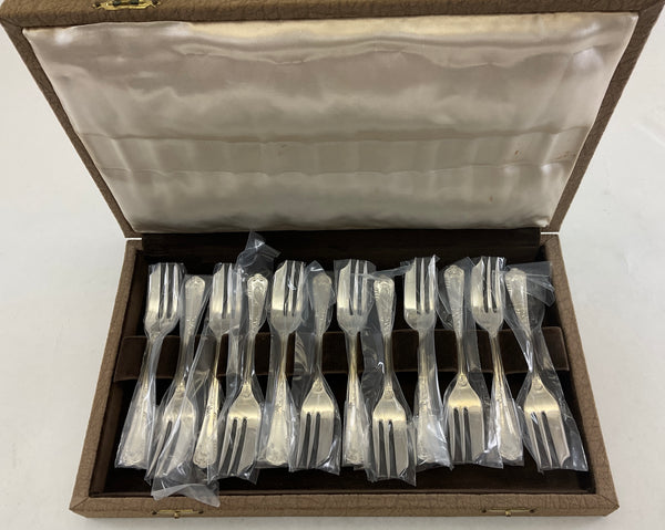 Silver Plated 12 Pastry Forks Set , La Regence
