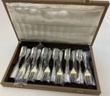 Silver Plated 12 Pastry Forks Set , La Regence