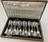 Silver Plated 12 Pastry Forks Set , La Regence