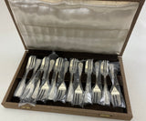 Silver Plated 12 Pastry Forks Set , La Regence