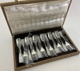 Silver Plated 12 Pastry Forks Set , La Regence