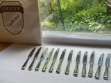A Set of 12  Silver Plated Dinner Knife, Leighton by Walker & Hall