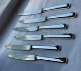 A Set of 12  Silver Plated Dinner Knife, Leighton by Walker & Hall