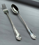 A Pair of Silver Large Serving Spoon & Fork, La Regence
