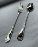 A Pair of Silver Large Serving Spoon & Fork, La Regence