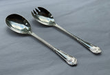 Silver Pair Salad Servers, Salad Spoon & Salad Fork, La Regence