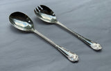 Silver Pair Salad Servers, Salad Spoon & Salad Fork, La Regence