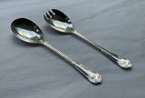 Silver Pair Salad Servers, Salad Spoon & Salad Fork, La Regence