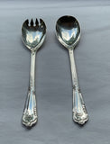 Silver Pair Salad Servers, Salad Spoon & Salad Fork, La Regence