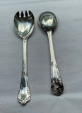 Silver Pair Salad Servers, Salad Spoon & Salad Fork, La Regence