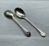 Silver Pair Salad Servers, Salad Spoon & Salad Fork, La Regence
